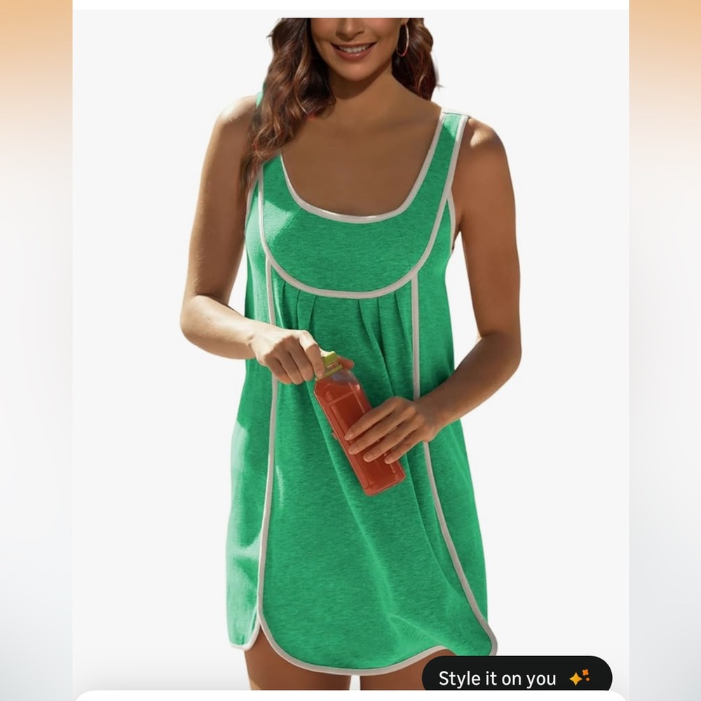 Green Sleeveless Dress